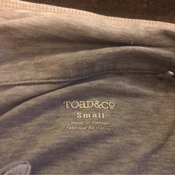 Toad & Co Debug Swifty Breathe 1/4 Zip Pullover Top L Gray Insect Shield Shirt - Picture 2 of 10